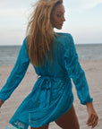 Turquoise Short Cover-up